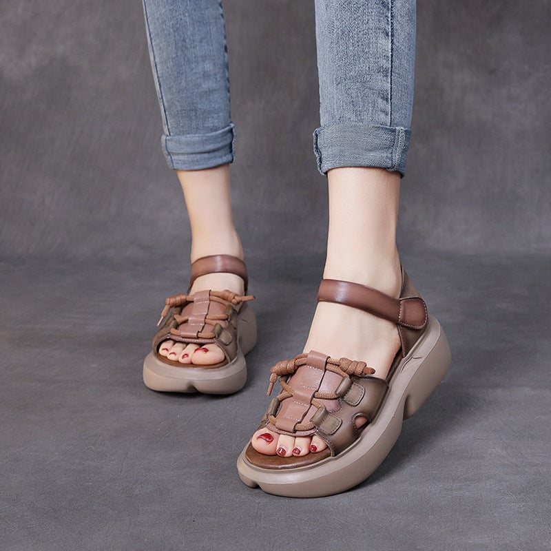 Dame Sommer Leather Casual Sandaler