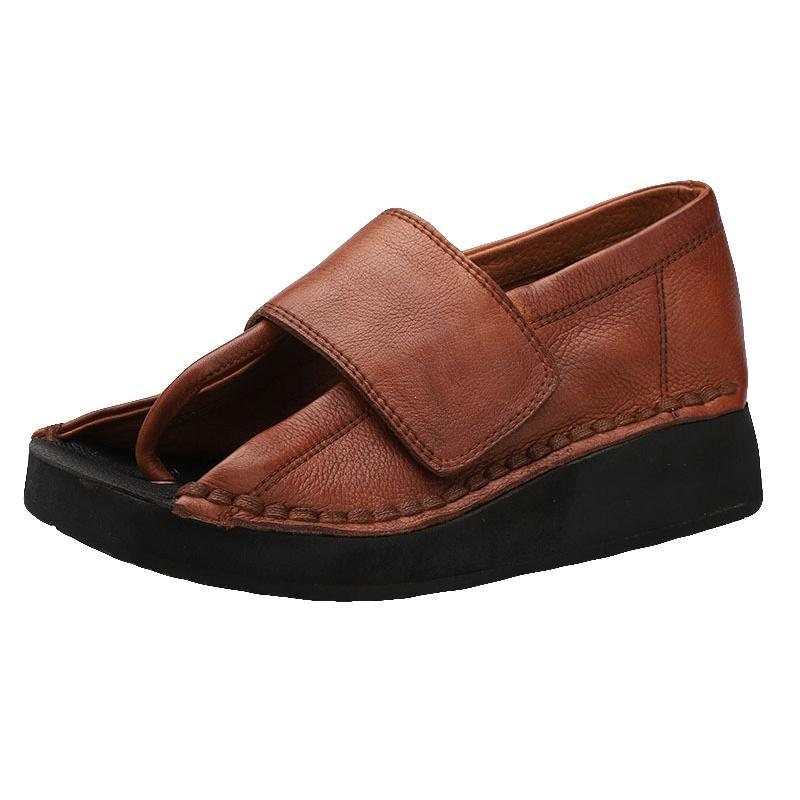 Håndlagde Leather Retro Summer Flat Non-slip Sandaler