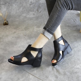 Nye Leather Wedge Summer Damesandaler