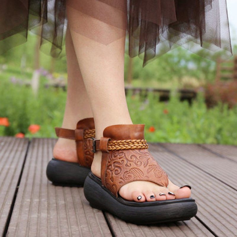 Sommer Clip Toe Roma Plattformsandaler