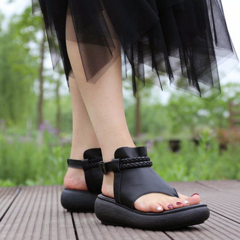 Sommer Clip Toe Roma Plattformsandaler