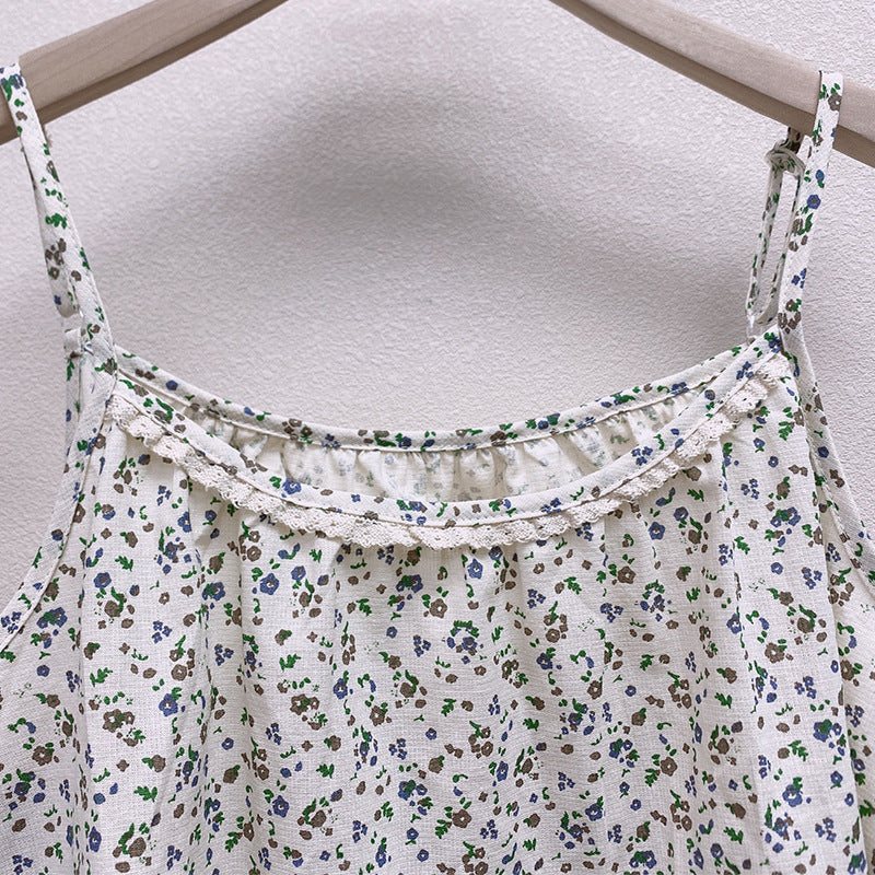 Sommer Retro Løs Dame Floral Casual Vest