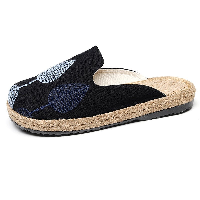 Dame Sommer Retro Lin Casual Tøfler