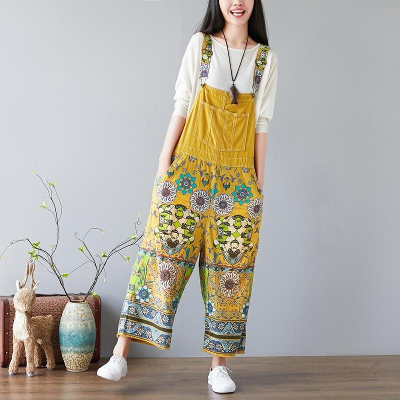 Dame Blomstersmekke Overall Jumpsuits