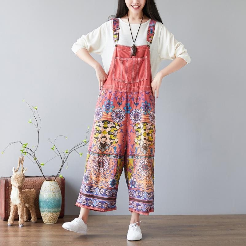 Dame Blomstersmekke Overall Jumpsuits