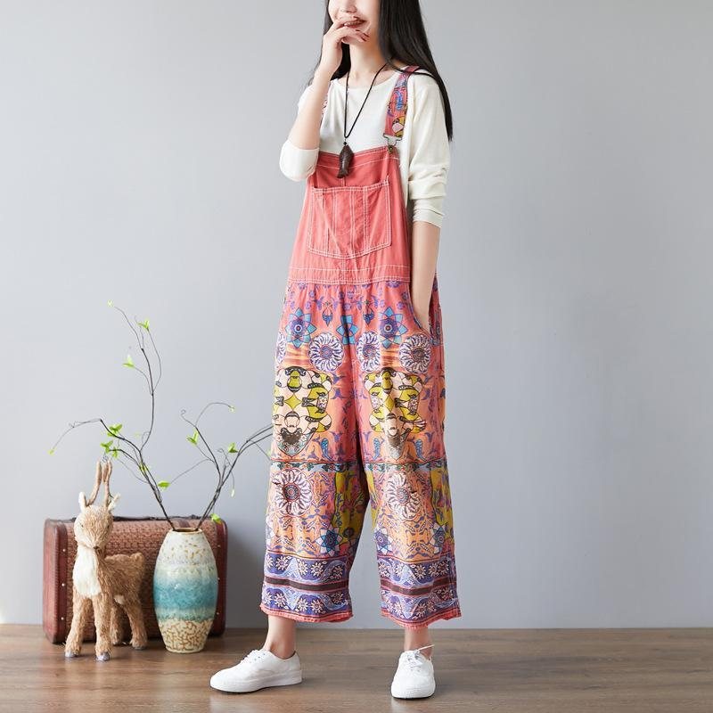 Dame Blomstersmekke Overall Jumpsuits