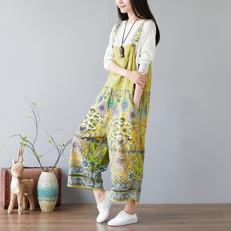 Dame Blomstersmekke Overall Jumpsuits