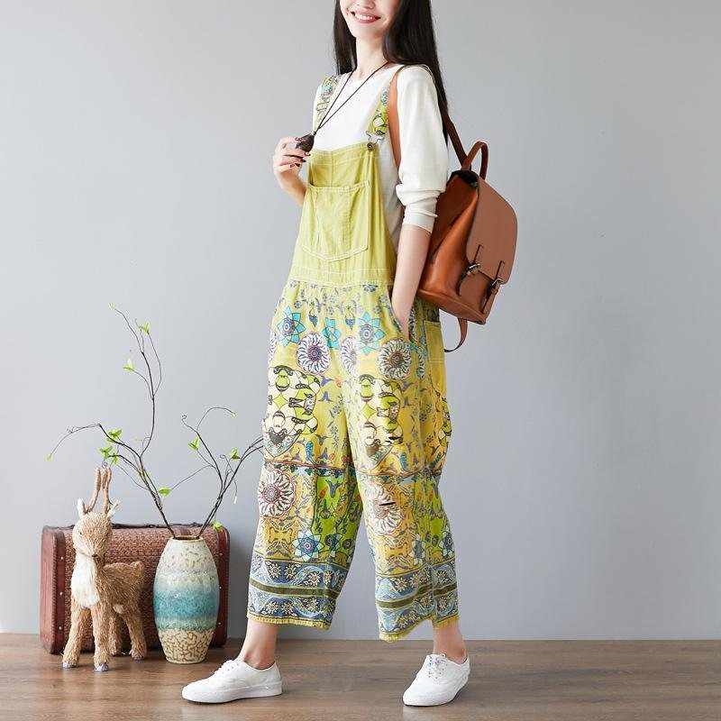 Dame Blomstersmekke Overall Jumpsuits