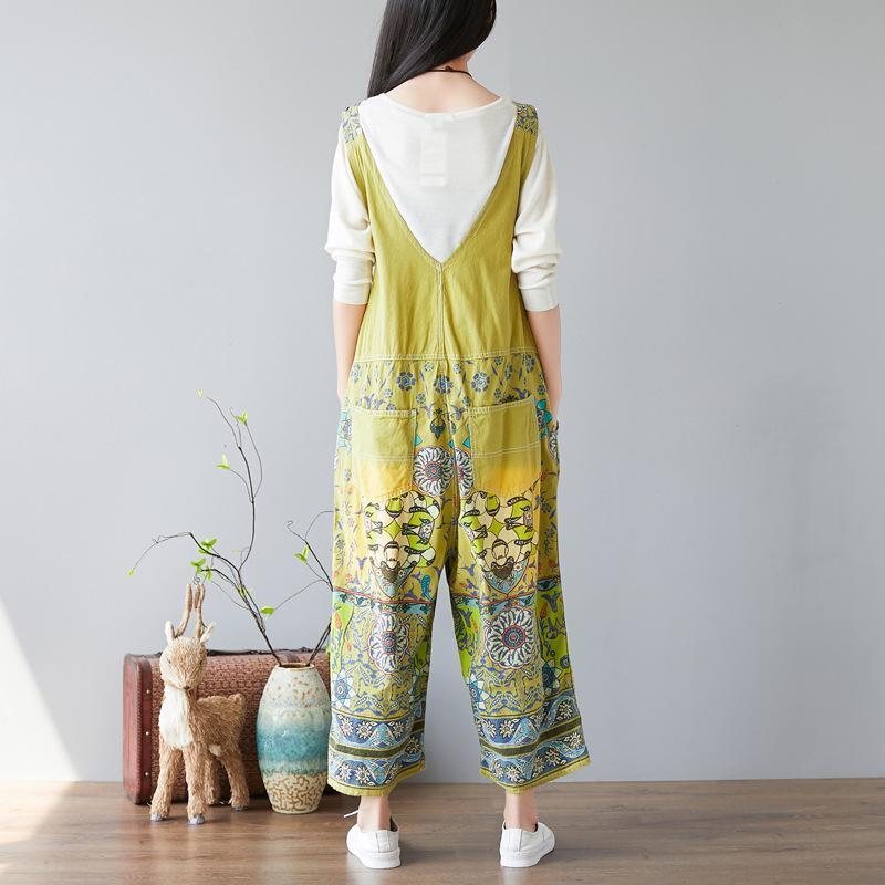 Dame Blomstersmekke Overall Jumpsuits