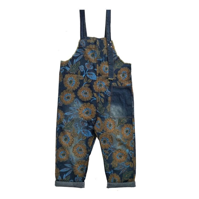 Dame Denim Retro Løs Jumpsuit