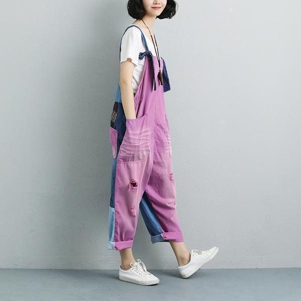 Dame Sommerlommer Motebroderte Jumpsuits