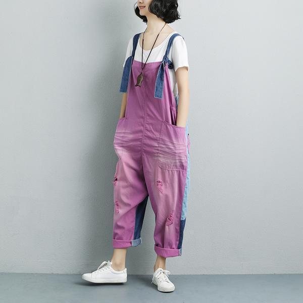 Dame Sommerlommer Motebroderte Jumpsuits