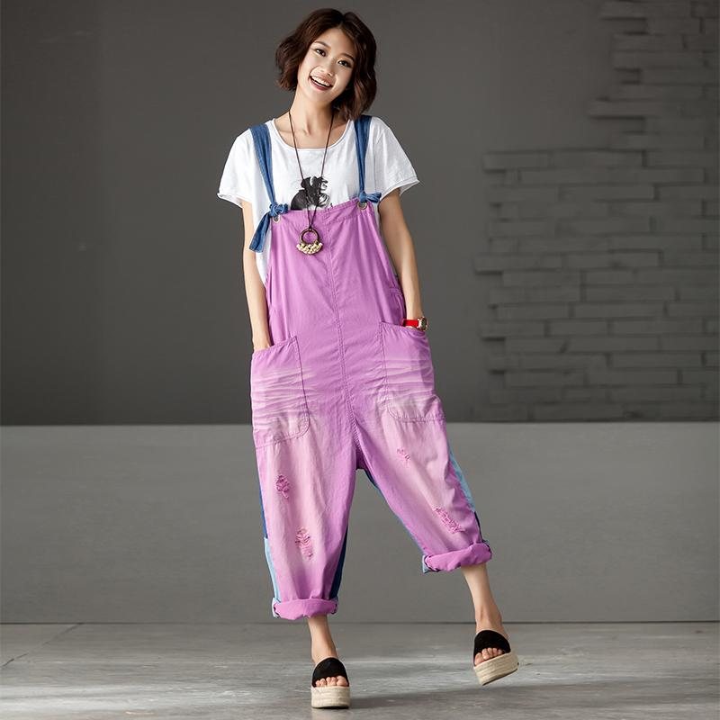 Dame Sommerlommer Motebroderte Jumpsuits