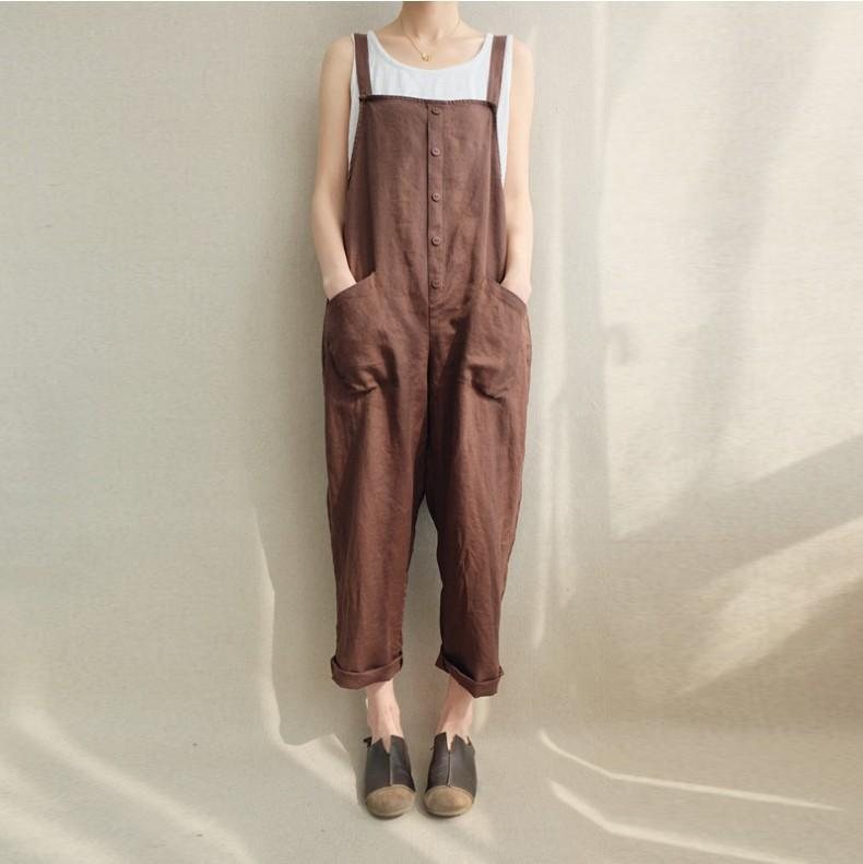 Komfortable Solide Myke Lommer Casual Jumpsuits S-5xl