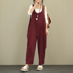 Oversized Løs Jumpsuit I Bomull