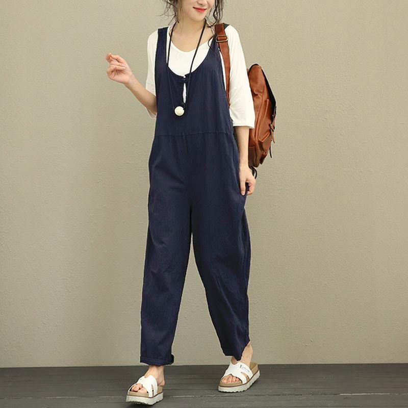 Oversized Løs Jumpsuit I Bomull