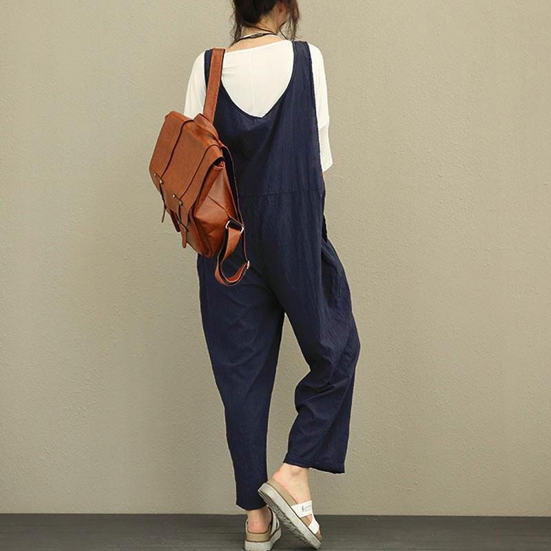 Oversized Løs Jumpsuit I Bomull