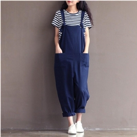 Preppy Stil Casual Loose Jumpsuit I Lin