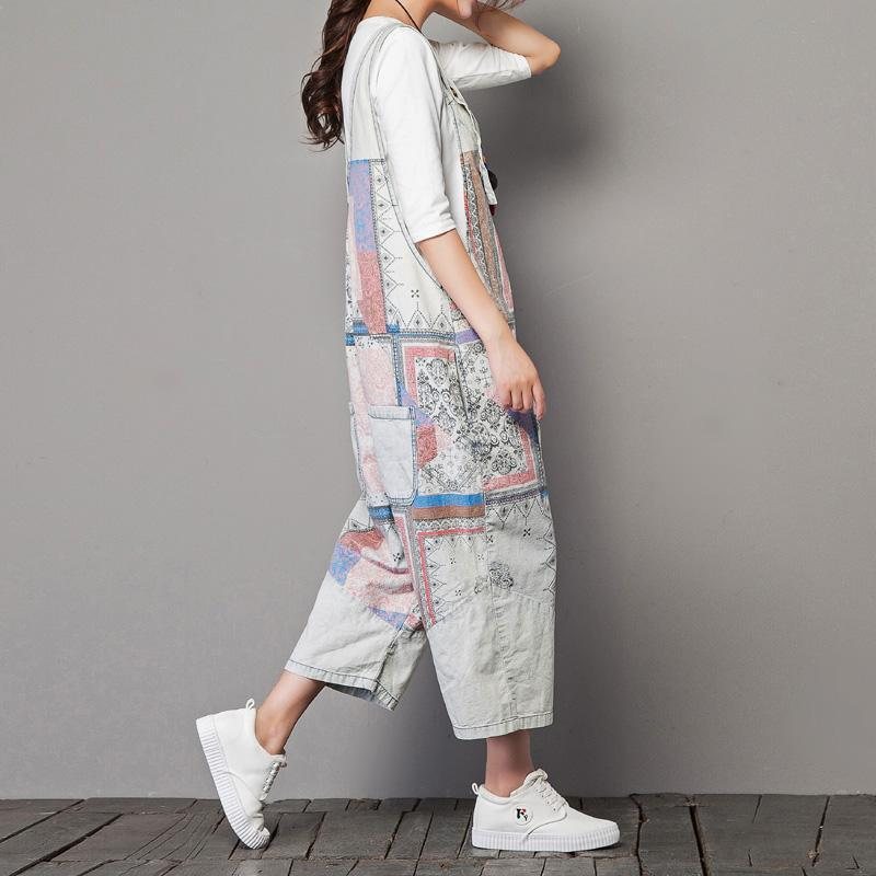 Sommer Ny Denim Løs Casual Jumpsuit