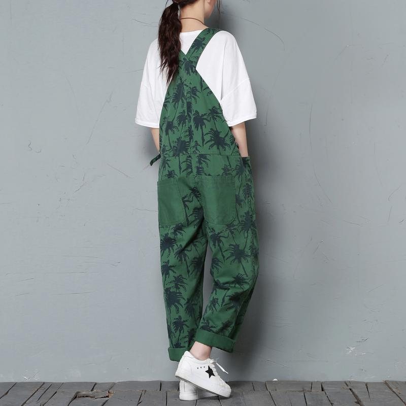 Spring Bib Dame Løs Jumpsuit Uformelt Print