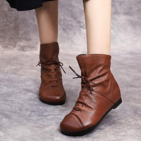 2022 Winter Leather Casual Flat Boots