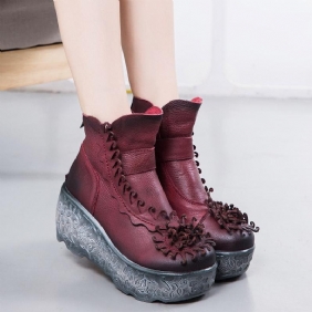 Autumn Winter Platform Wedge Dame Retro Boots