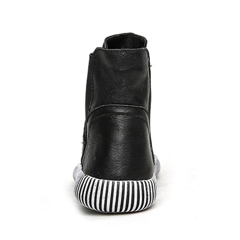 Dame Leather Casual Zebra Slip-on Boots