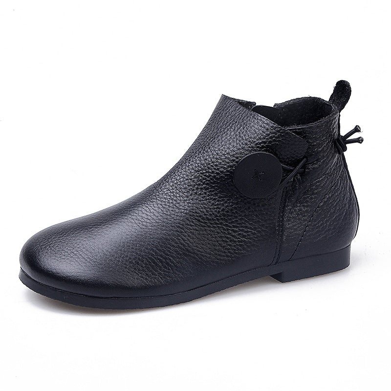 Dame Spring Retro Soft Leather Casual Boots