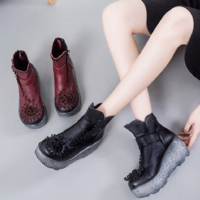 Retro Wedge Ethnic Tassel Boots