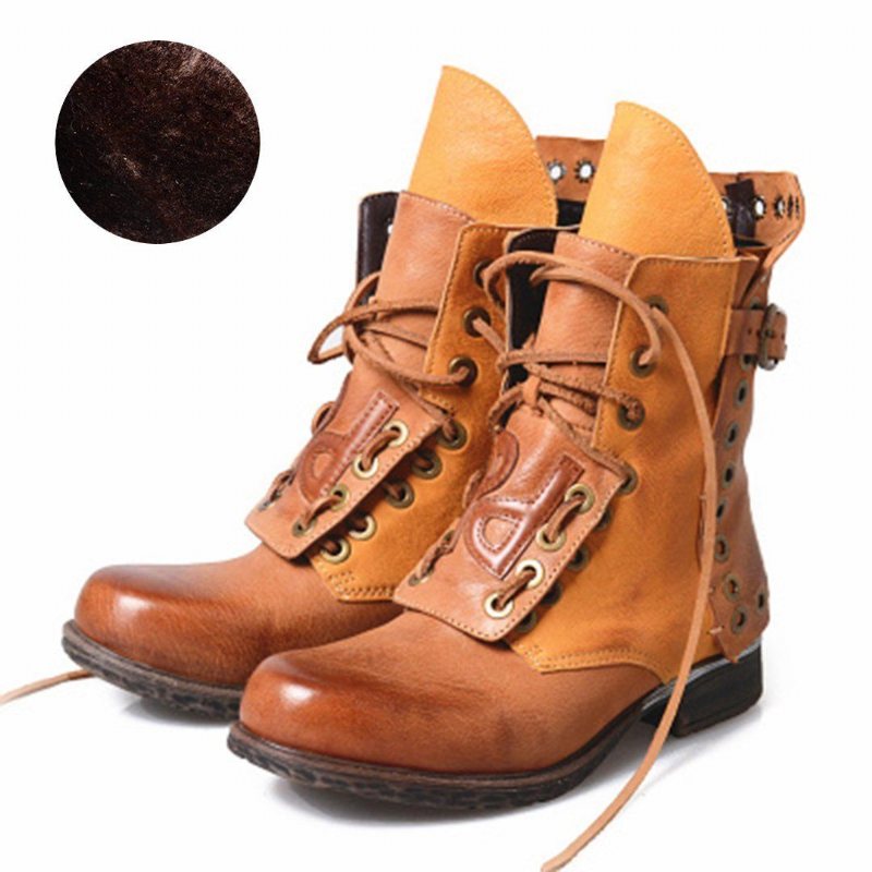 Rivet Casual Nøytrale Lace Up Strap Booties