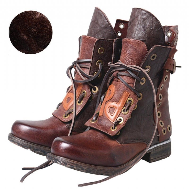 Rivet Casual Nøytrale Lace Up Strap Booties