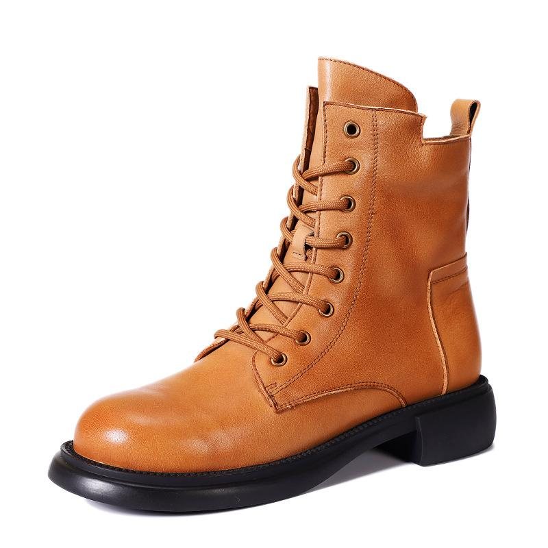 Winter Retro Casual Leather Soft Sole Leather Boots