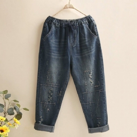 Broderte Ragged Jeans