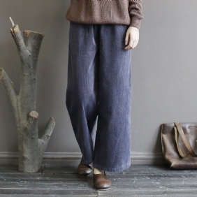 Corduroy Casual Wide Leg Pants Spring