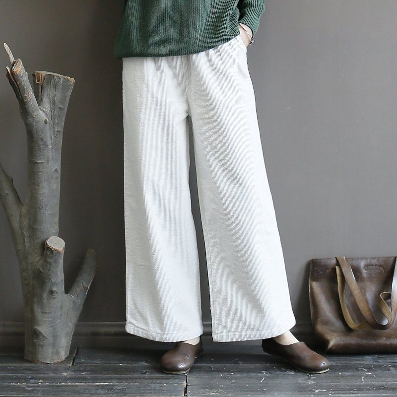 Corduroy Casual Wide Leg Pants Spring