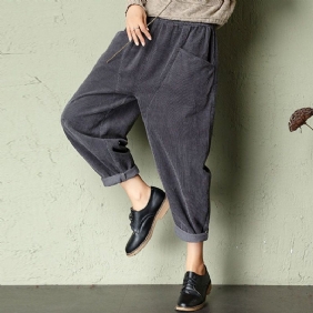 Corduroy Pounch Harem Pants