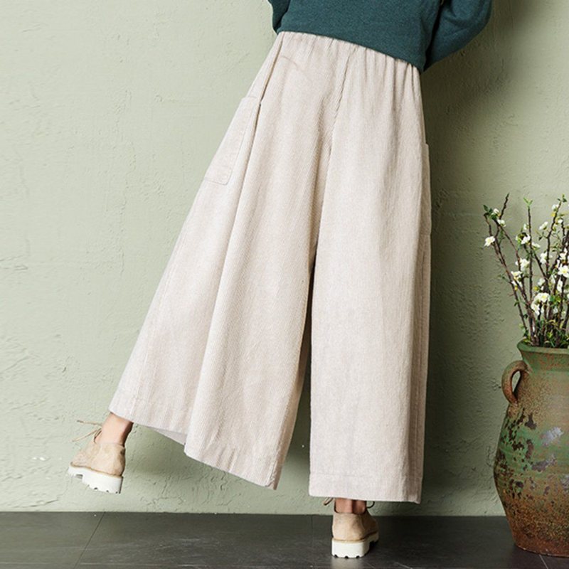 Corduroy Wide Leg Bukser