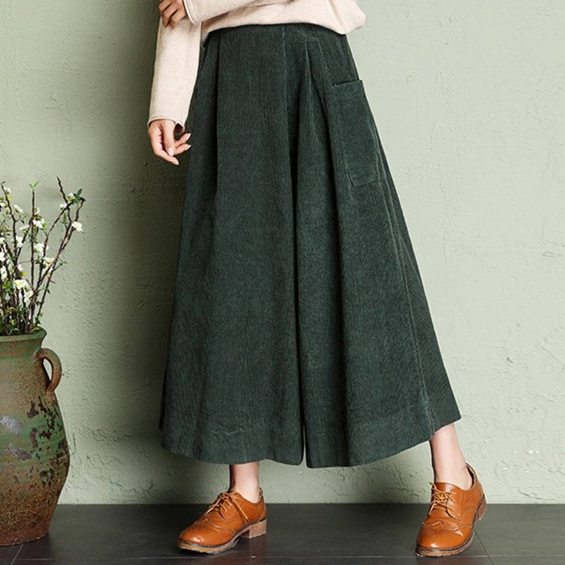 Corduroy Wide Leg Bukser