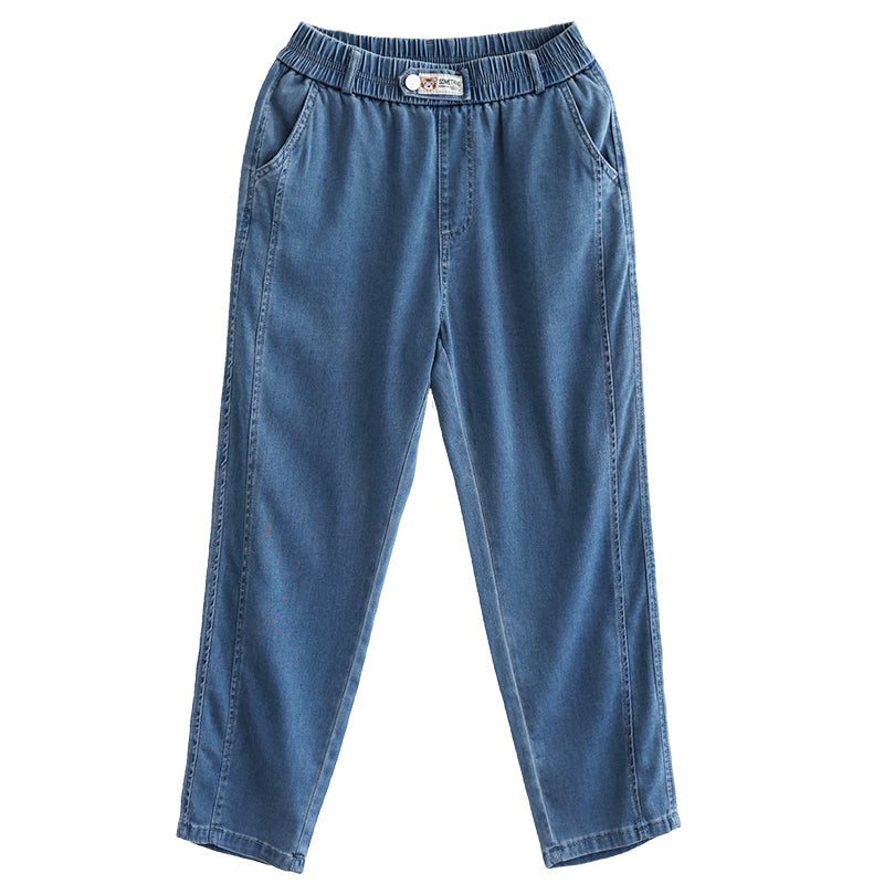 Dame Sommer Løse Solid Cotton Jeans