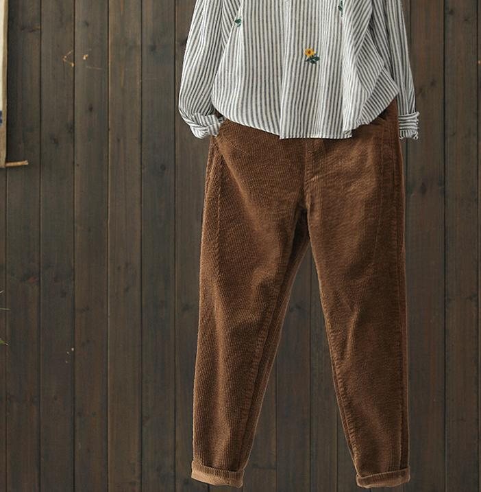 Høst Retro Corduroy Casual Harlan Bukser Dame