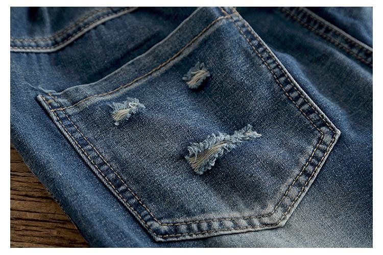 Kinesisk Stil Broderi Etnisk Løse Retro Denimbukser