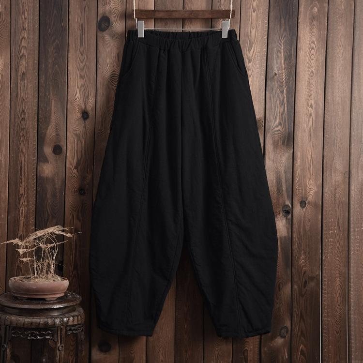 Plus Size Winter Retro Bloomers Bomullspolstret Bukser