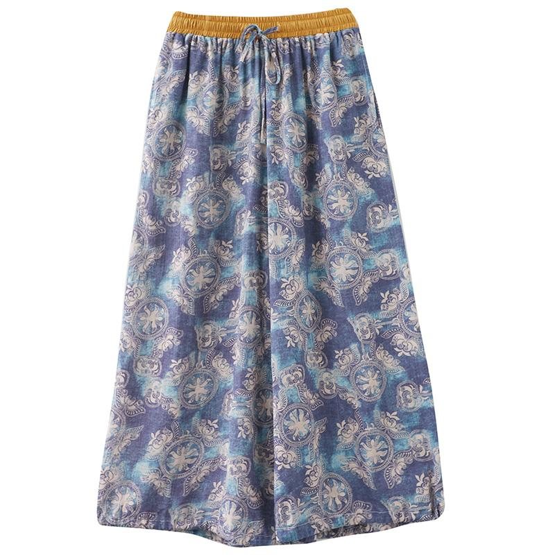 Retro Loose Wide Leg Bomull Linbukser