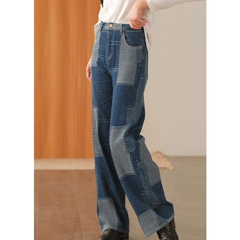 Spring Patchwork Harem Cotton Jeans