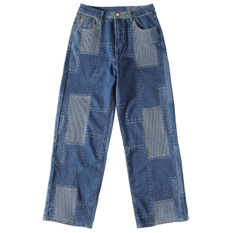 Spring Patchwork Harem Cotton Jeans