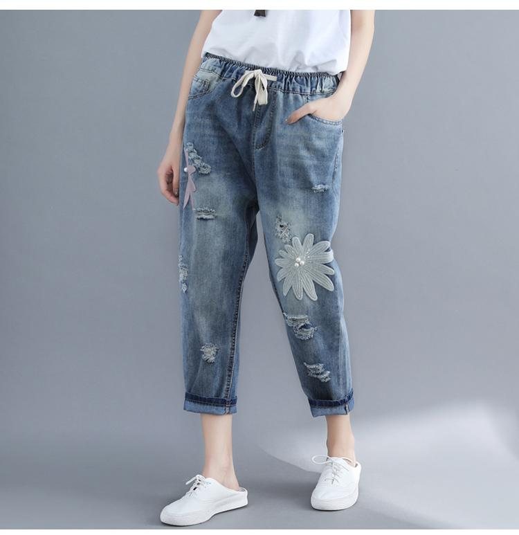 Summer Plus Size Casual Denimbukser