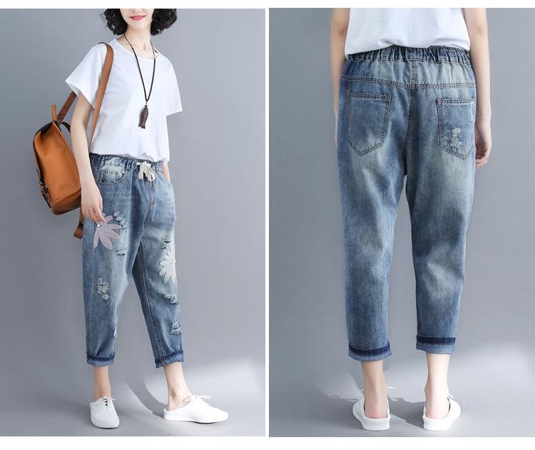 Summer Plus Size Casual Denimbukser