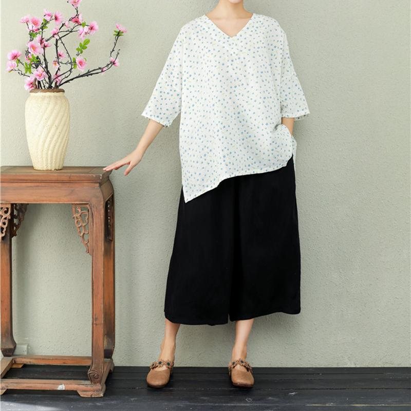 Summer Retro Loose Wide Leg Bukser