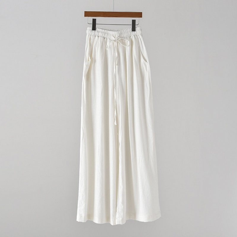 Tie-up Cotton Lin Culottes Bukser