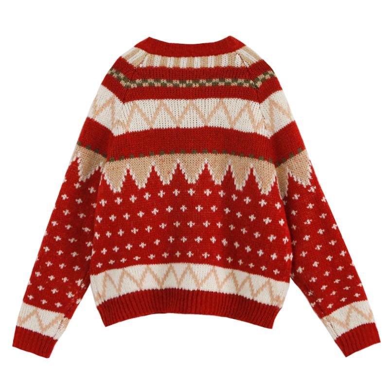 Jul Retro All-match Tykk Cardigan Genser